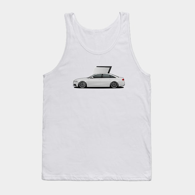 White A6 C7 stance Tank Top by KaroCars